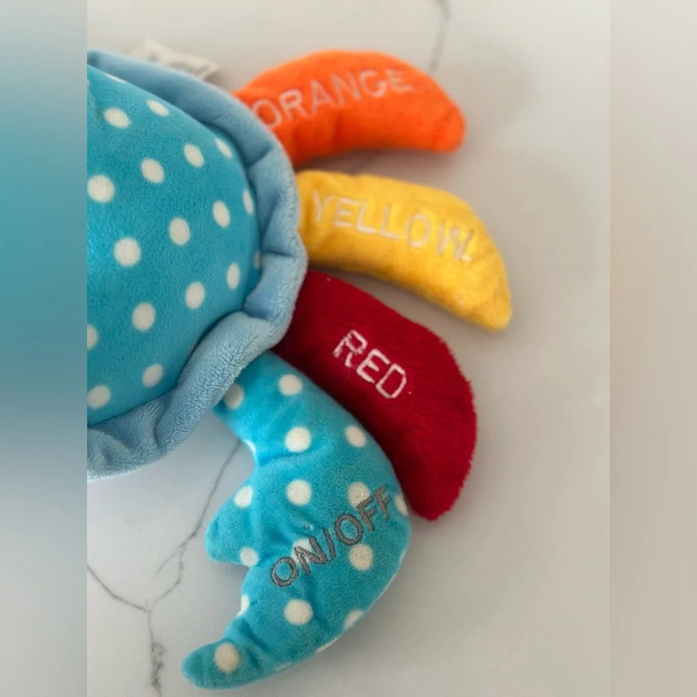 Learn Your Colors Crab talking light up Baby blue plush Stuffed Animal Nat Jules